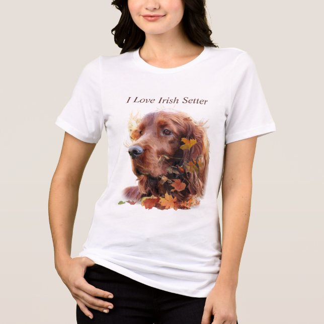 Vacker Irish Red Setter T Shirt (Framsida)