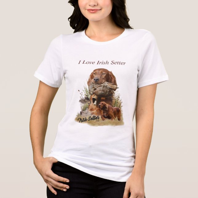 Vacker Irish Red Setter T Shirt (Framsida)
