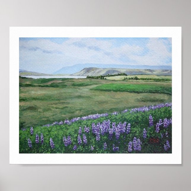 Vacker isländsk landskapsbild av Pola.B.Alex Art Poster (Framsidan)