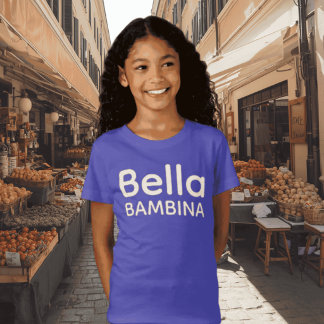 Vacker italiensk siciliansk liten flicka t shirt