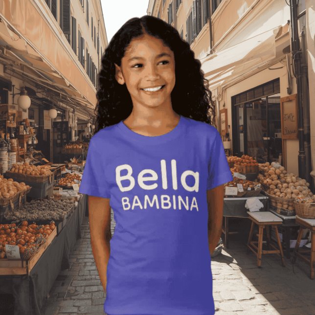 Vacker italiensk siciliansk liten flicka t shirt (Bella Bambina Kids T-shirt for Italian and Sicilian heritage gift)