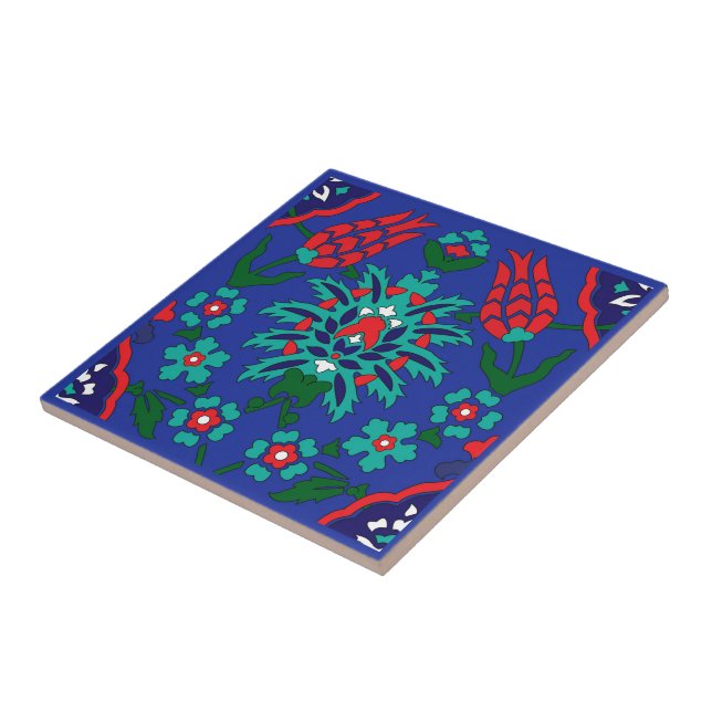 💙 Vacker Iznik Turkiska mönster Kakelplatta (Sidan)