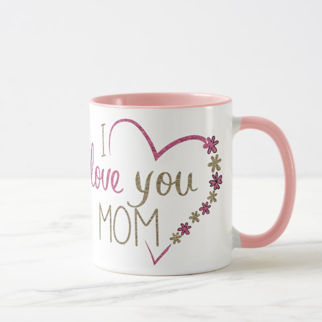 Vacker Jag älskar dig mamma mugg (Höger)