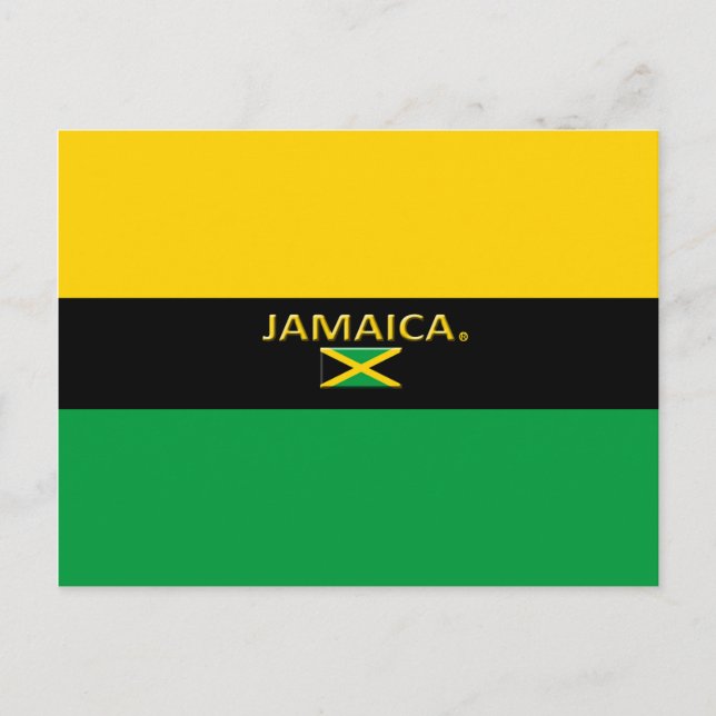 Vacker Jamaica Flagga Färger vykort (Framsida)