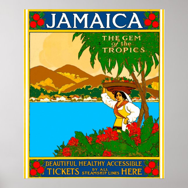 Vacker Jamaica Travel Poster (Framsidan)