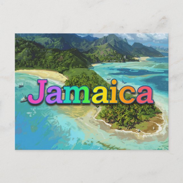Vacker Jamaica Vykort (Framsida)