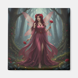 Vacker januari Garnet Fairy Magnet