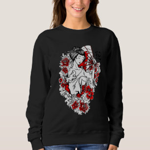 Vacker japansk geishaflicka Japan Kimono Design T Shirt