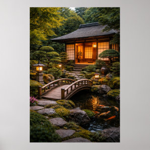 Vacker japansk hem & trädgård poster