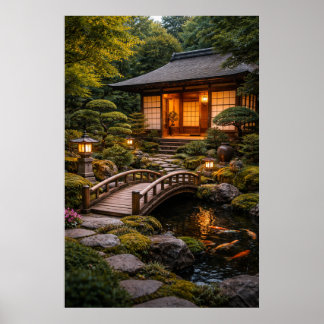 Vacker japansk hem & trädgård poster