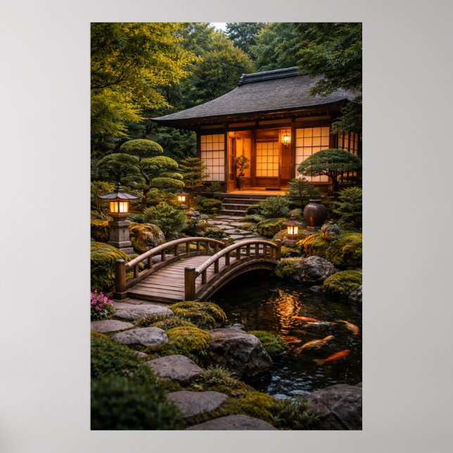 Vacker japansk hem & trädgård poster (Framsidan)