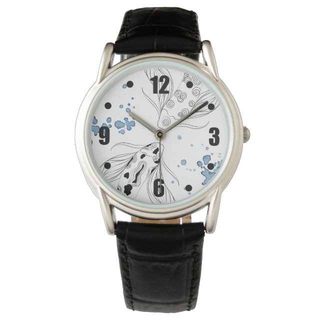 Vacker japansk koi Fish Swimming Armbandsur (Framsida)