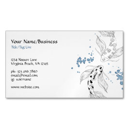 Vacker japansk koi Fish Swimming Magnetiska Visitkort