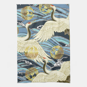 vacker japansk mönster-design kökshandduk