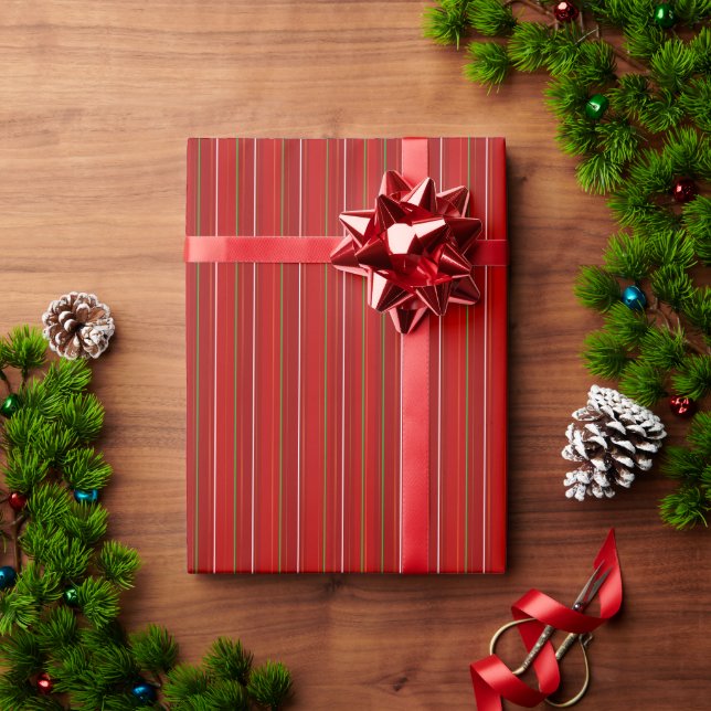 VACKER JUL RÖD VIT GRÖN PRESENTPAPPER (Julgåva)