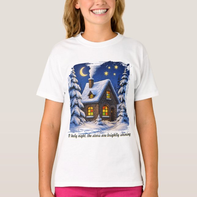 Vacker jul tema t shirt (Framsida)