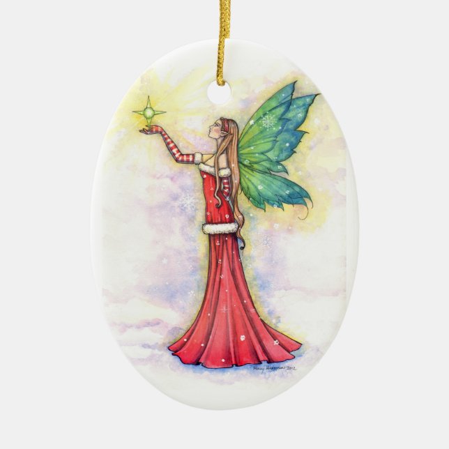 Vacker julflickornament av Molly Harrison Julgransprydnad Keramik (Framsidan)