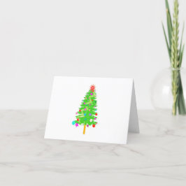 Vacker julgran semester gratulationskort helgkort