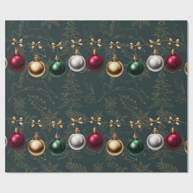 Vacker julgransprydnad   presentpapper (Platt)