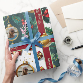 Vacker julklappspapper med text presentpapper