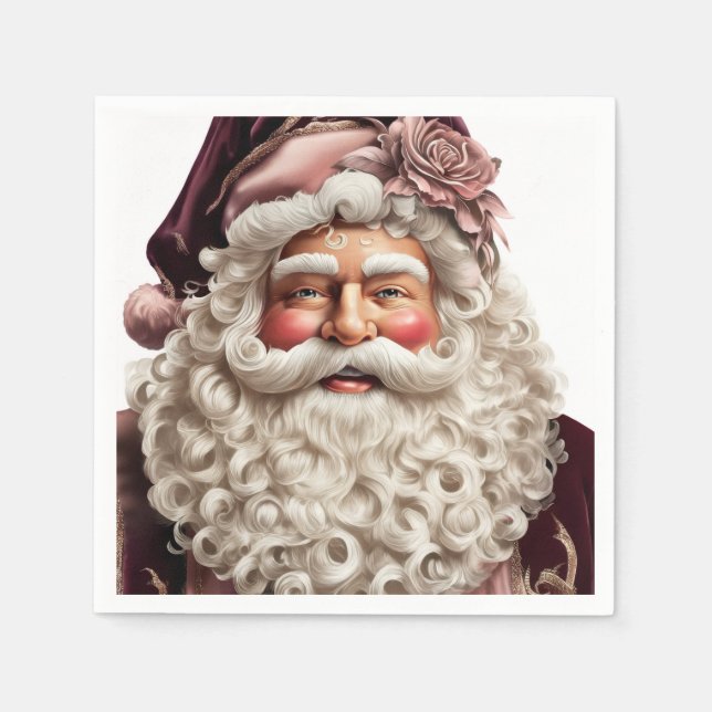 Vacker julpapper för tomten pappersservett (Framsidan)