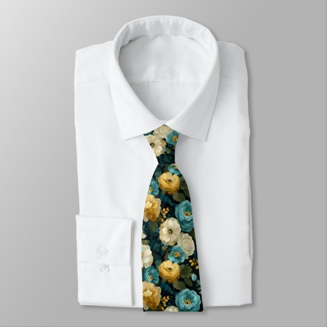 Vacker julpresent för män Ranunculus Blommig Slips (Bunden)