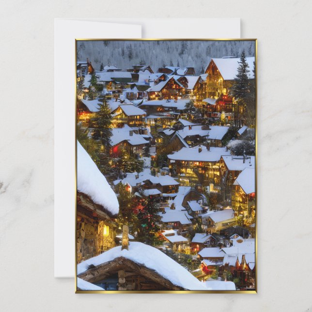 Vacker julvy 2 - inbjudan (Framsida)