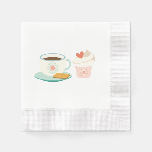 Vacker K mönster 4 Napkins Pappersservett (Framsidan)