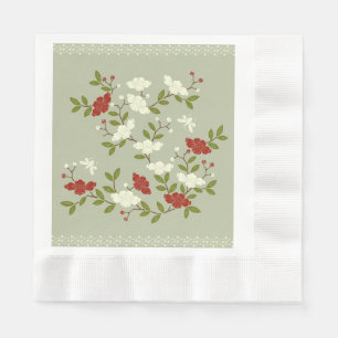 Vacker K mönster 6 Napkins Pappersservett