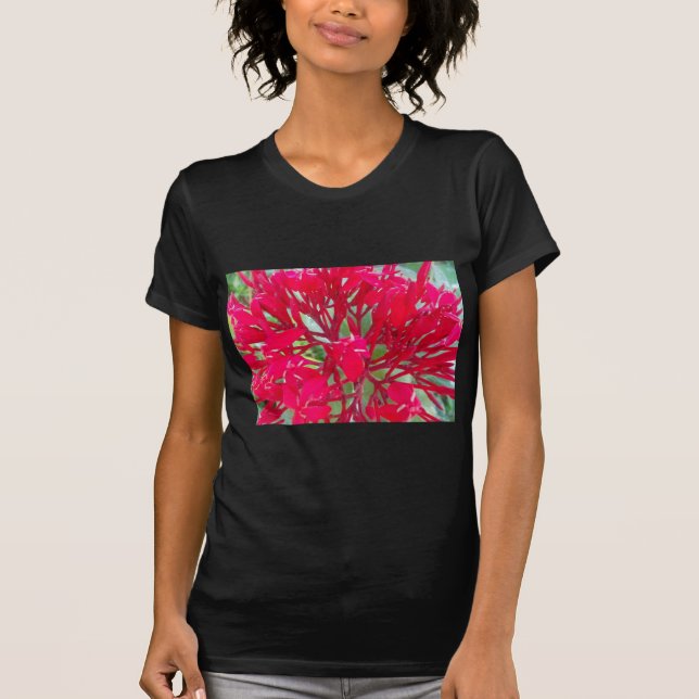 Vacker Kaleidoskop av Colorful Red Milkweed Tee (Framsida)
