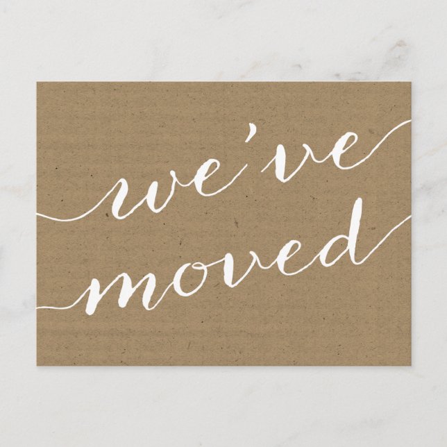 Vacker kalligrafi | Adressändring Meddelande Vykort (Framsida)