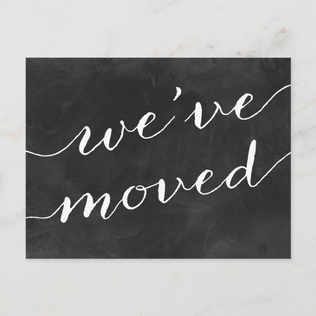 Vacker kalligrafi | Adressändring Meddelande Vykort (Framsida)