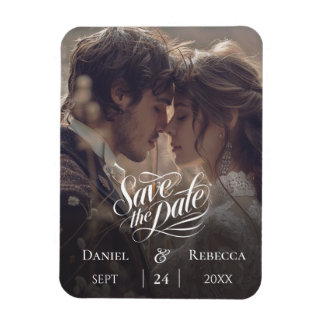 Vacker kalligrafi - Rädda datum Foto-magnet Magnet