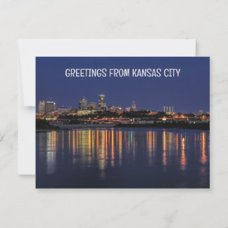 Vacker Kansas City Skyline Vykort