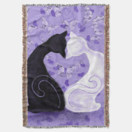 Vacker Kärlek Coupla Cat Throw Blanket Filt