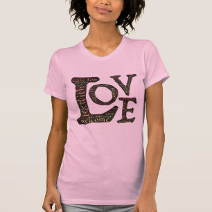 Vacker KÄRLEK WordArt - Sprid kärlek & medkänsla T Shirt