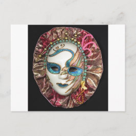 Vacker karnival Mask Vykort