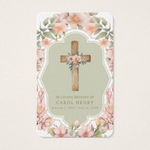 Vacker katolik i minnet Hail Mary Prayer Card Visitkort