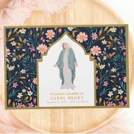 Vacker katolik Mary Loving Memory Guest Bok