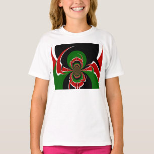 Vacker kenyansk gobeläng: Kenyansk flagga Fjäril M T-shirt