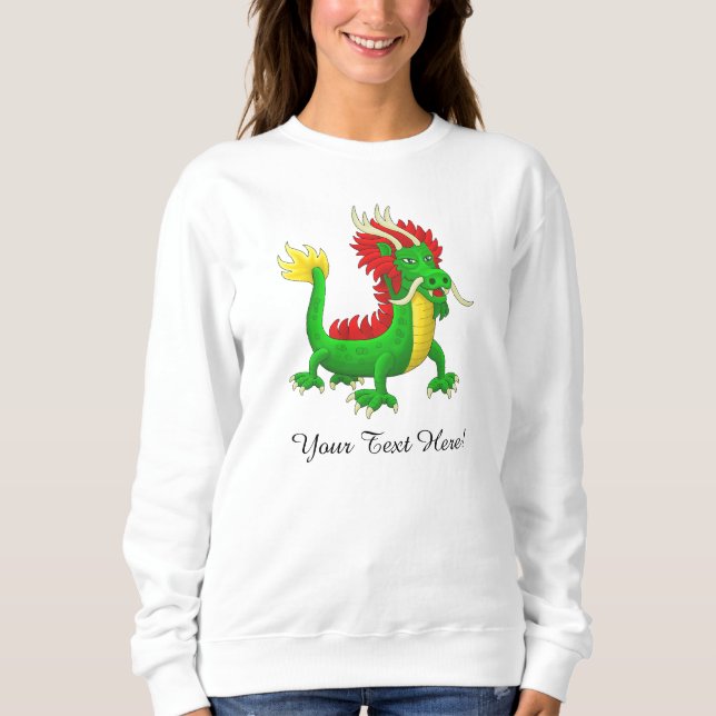 Vacker kinesisk azurblå drak t shirt (Framsida)