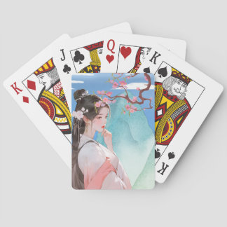 Vacker kinesisk kvinna casinokort