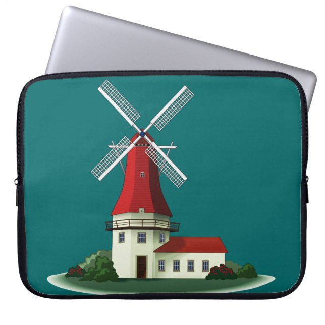 Vacker klädmölla laptop fodral (Framsidan)