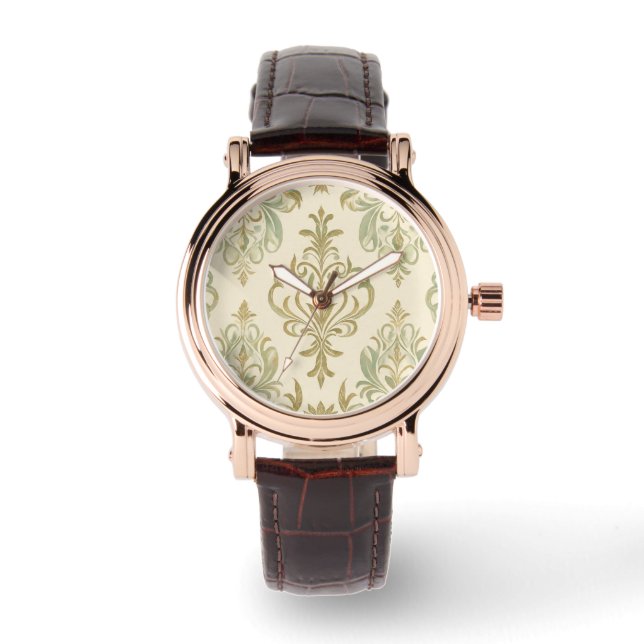 Vacker Klassiker,Grönt Mosaikmönster,Damklocka Armbandsur (Framsida)