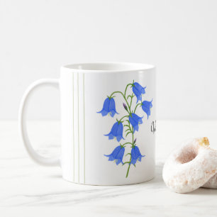 Vacker Klassisk Blåklocka-Mugg Med Gröna Ränder Kaffemugg