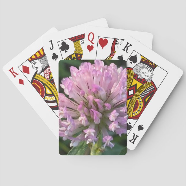 Vacker klöverblomma casinokort (Baksidan)