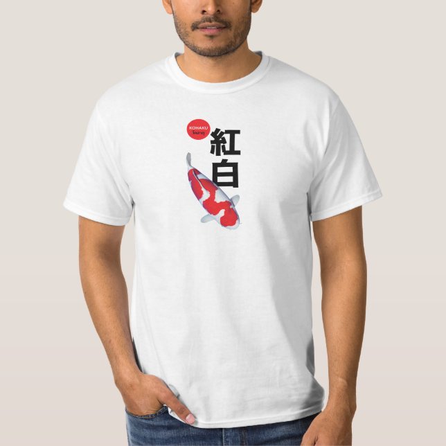 vacker Kohaku Koi Fish T-Shirt - Elegant (Framsida)