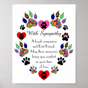 Vacker kondoleans efter husdjuret Katt Sympatiskaf Poster