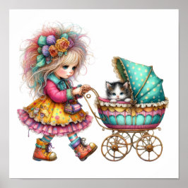 Vacker Konstaffisch Poster