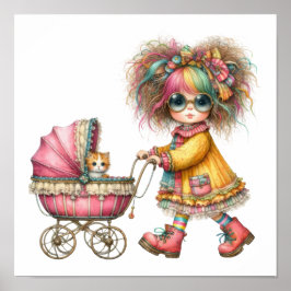 Vacker Konstaffisch Poster